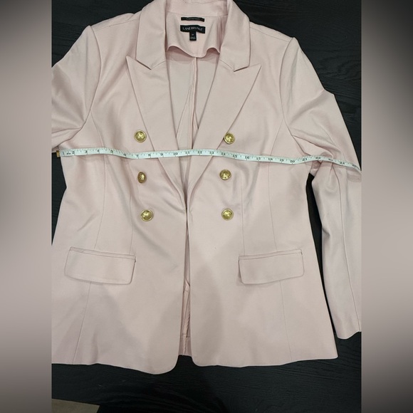 Lane Bryant Jackets & Blazers - Lane Bryant Pink Blazer with Gold Buttons